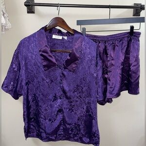 Vintage Purple Gold Label Victoria’s Secret Pj Set Size Large